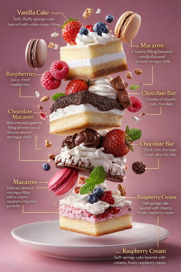 高端食品摄影与编辑信息图展示