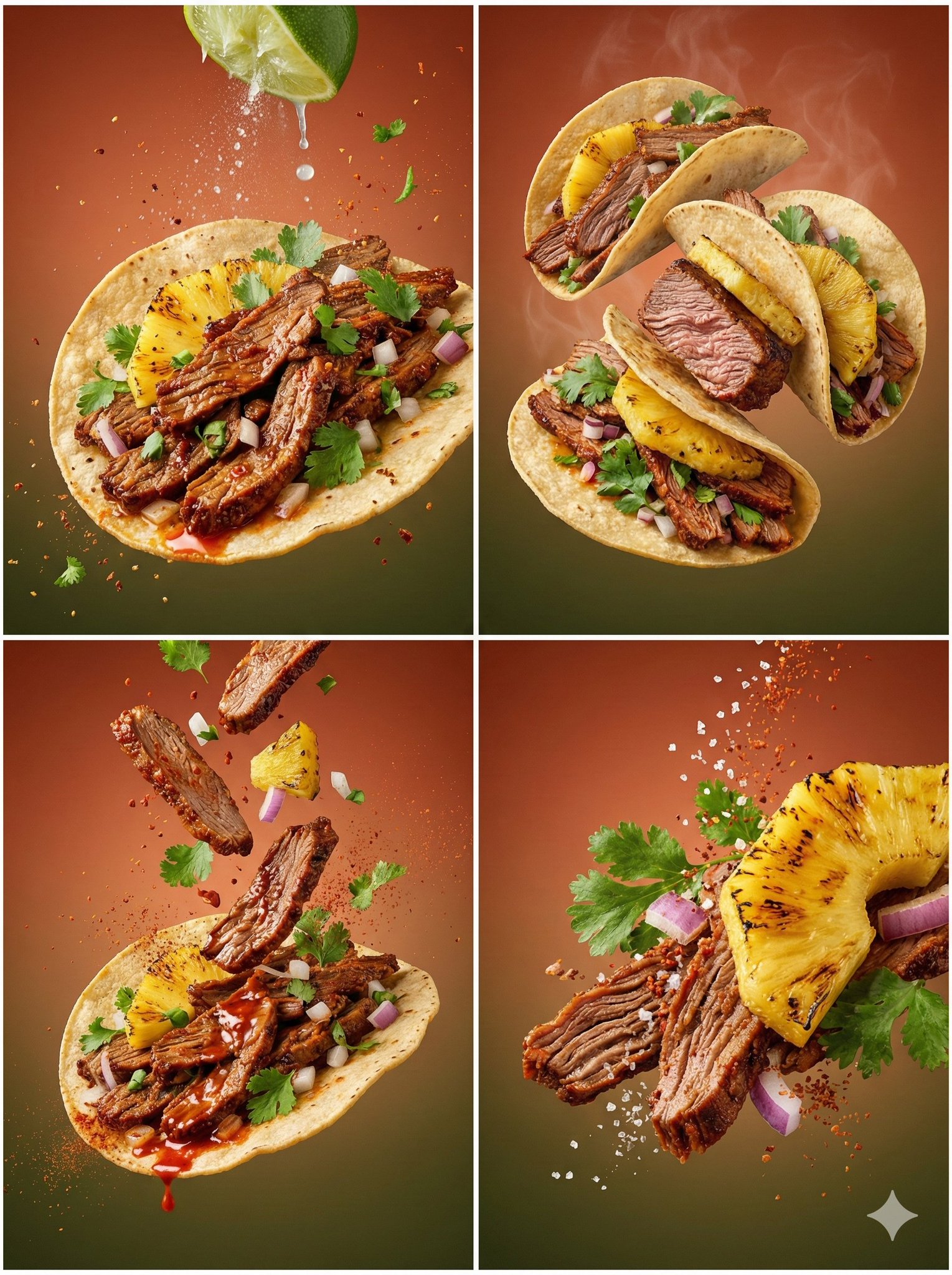 超高清商业食品摄影,展示多种顶级视觉变化