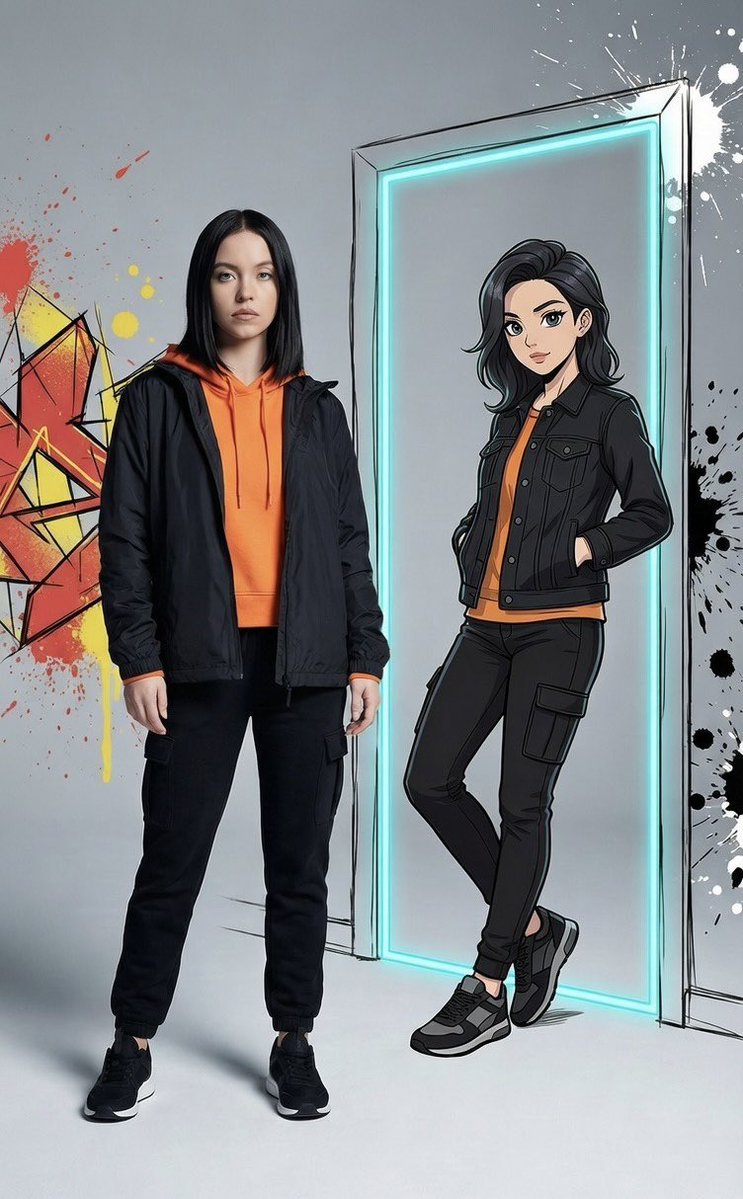 Real Model vs Anime Avatar Contrast