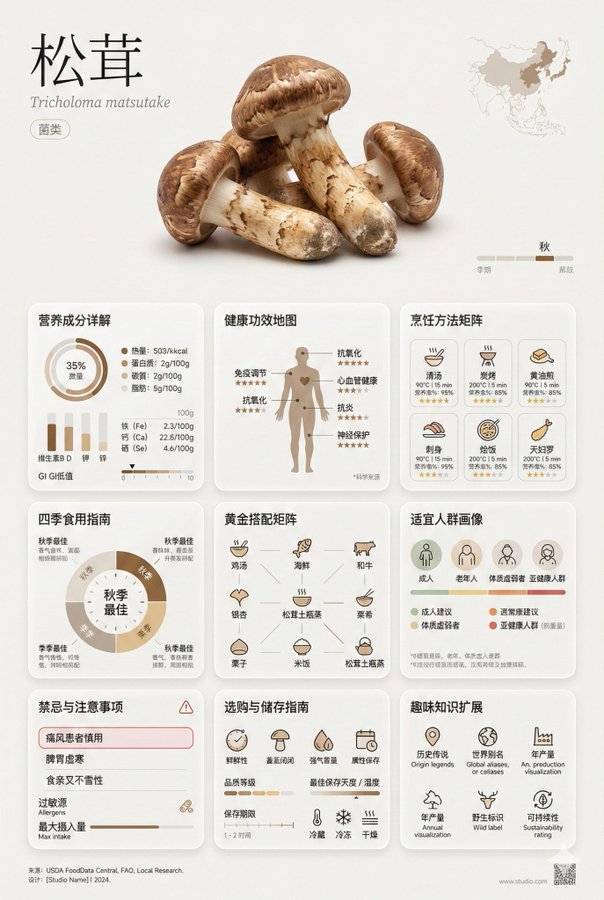 极简艺术风格芦笋百科全书信息卡片设计
