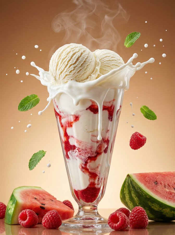 草莓主题超高端甜点广告海报