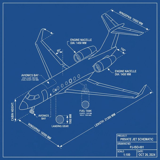 蓝图风格的技术图纸