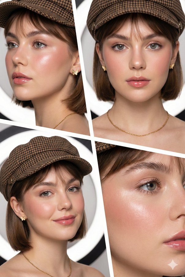 现代杂志风格美容编辑拼贴画