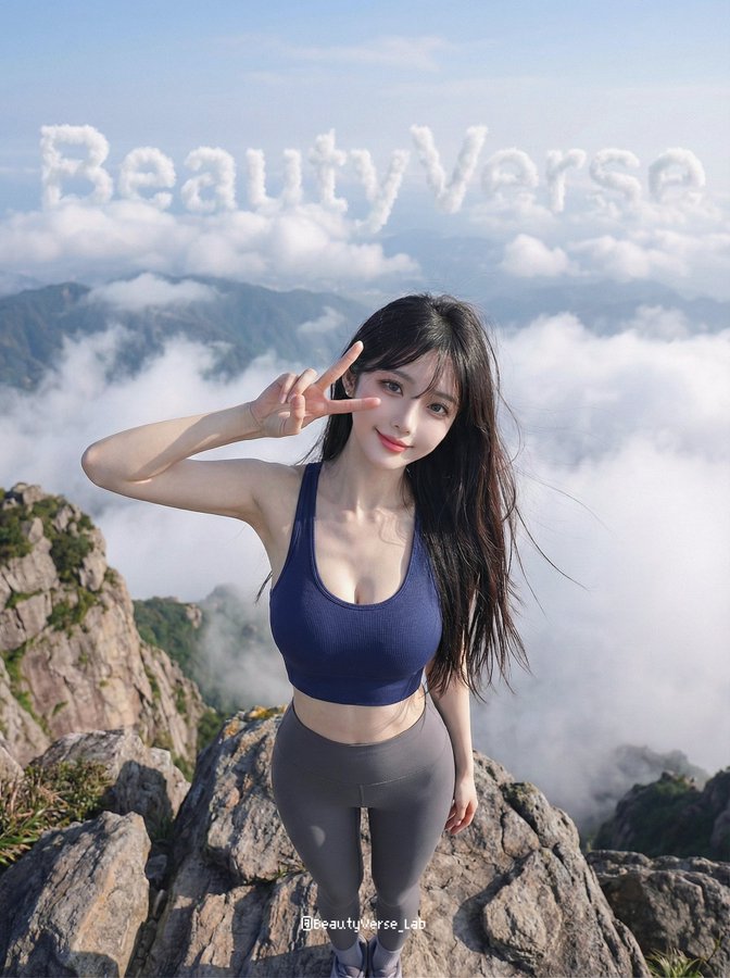 マウンテン頂上でのアドベンチャー写真