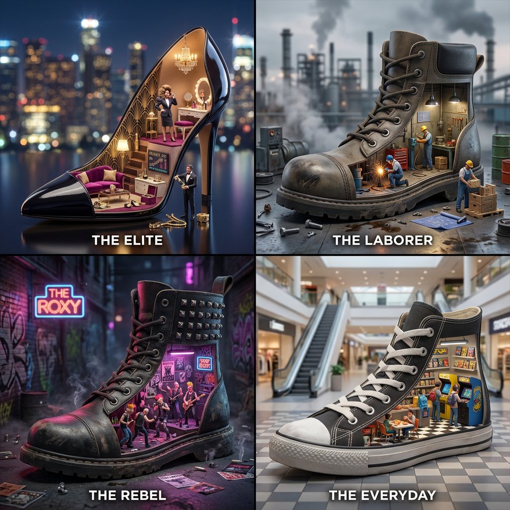 历史时代鞋屋微型生活场景