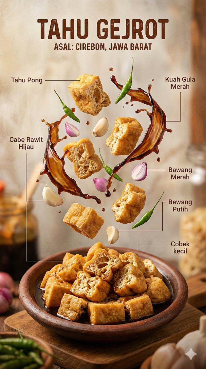 印尼美食悬浮信息图表设计