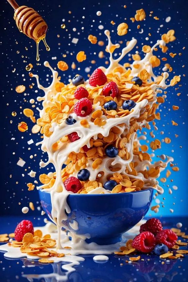 悬浮食物爆炸摄影