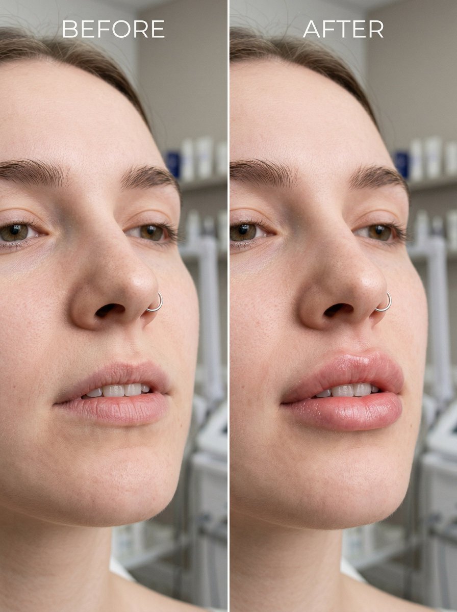 玻尿酸填充前后对比