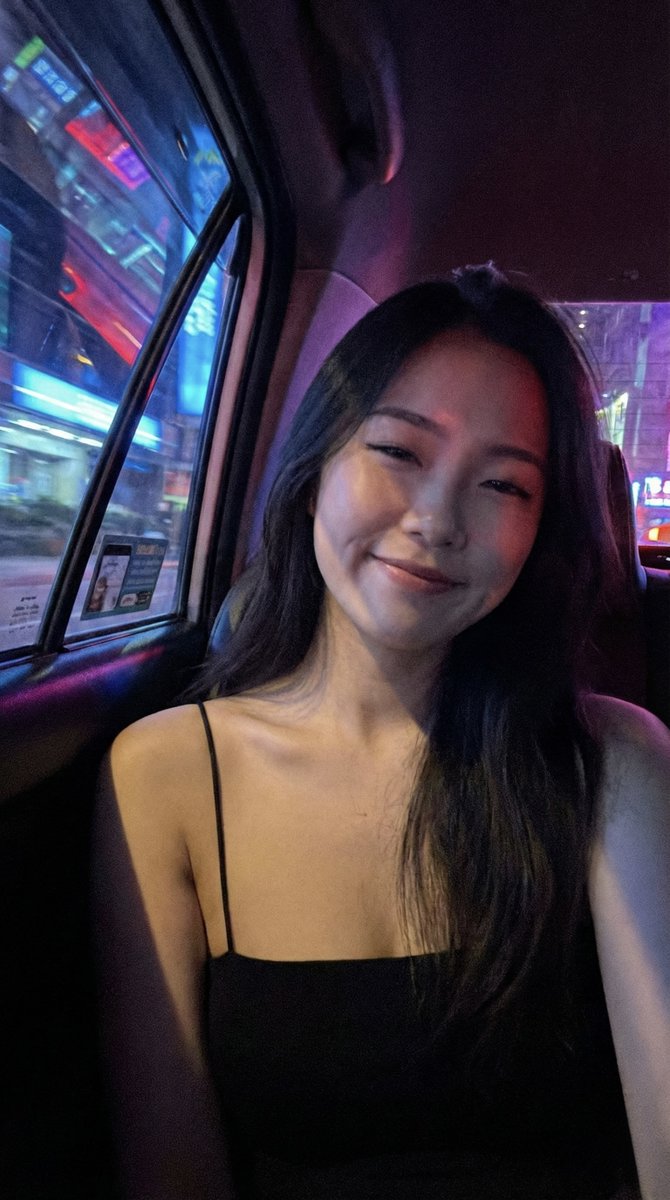 夜晚出租车自拍 霓虹灯光 真实肖像