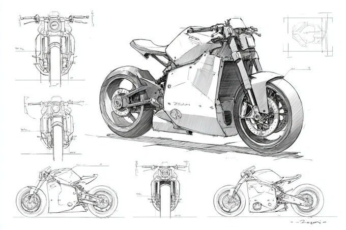 工业设计概念草图,现代极简主义风格