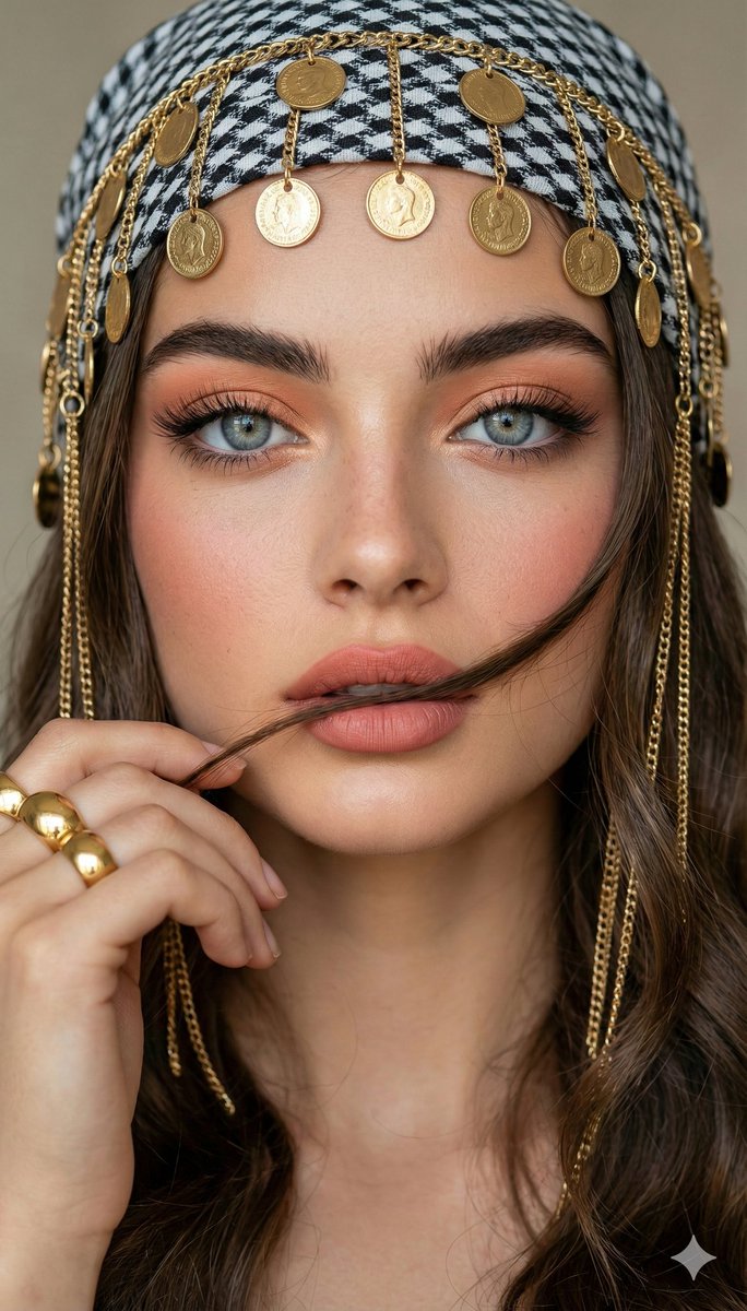 极具魅力的女性特写肖像