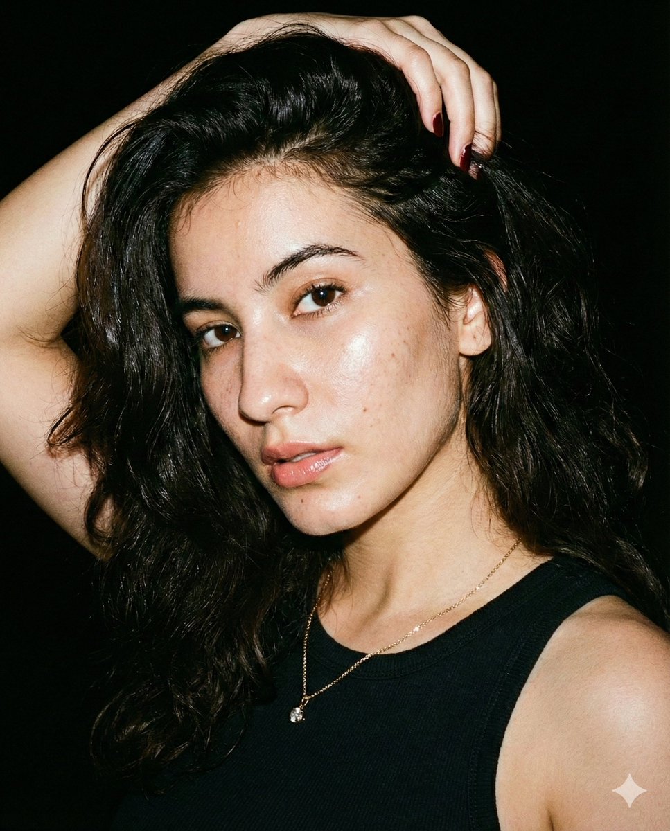 20多岁女性私密肖像,夜间摄影