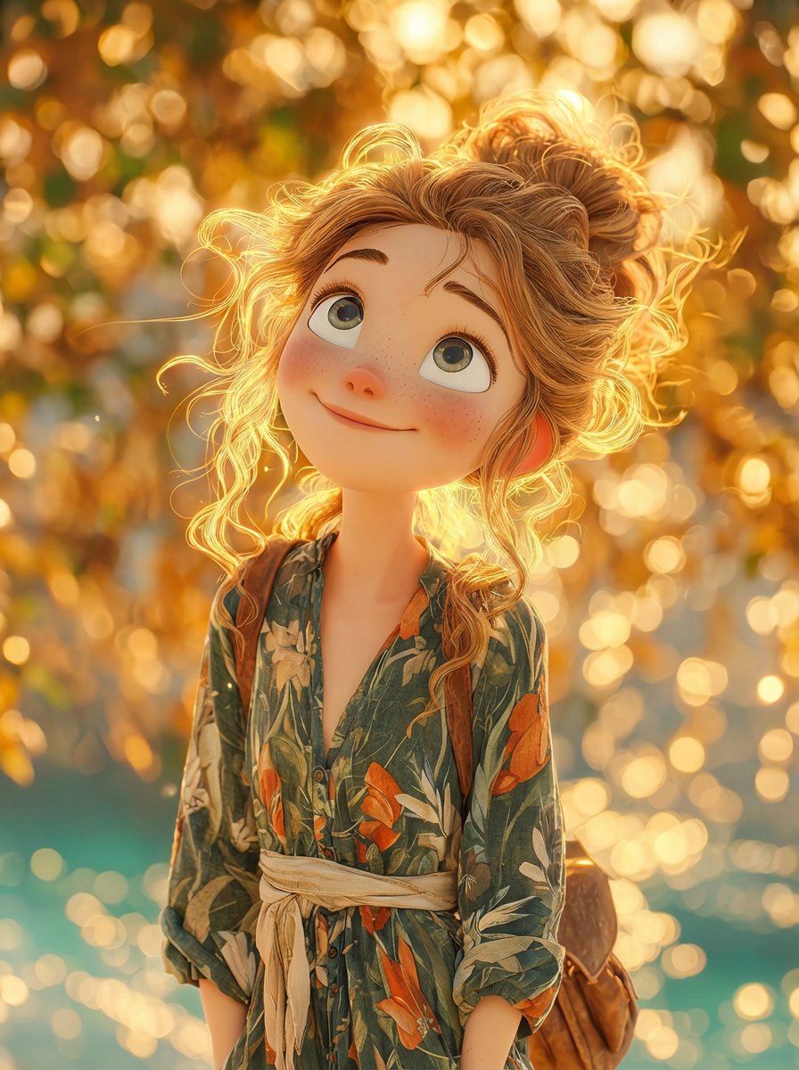 Dreamy 3D Animated Girl Scene