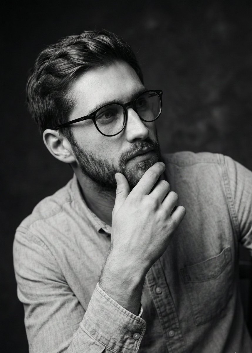 超写实黑白人像摄影