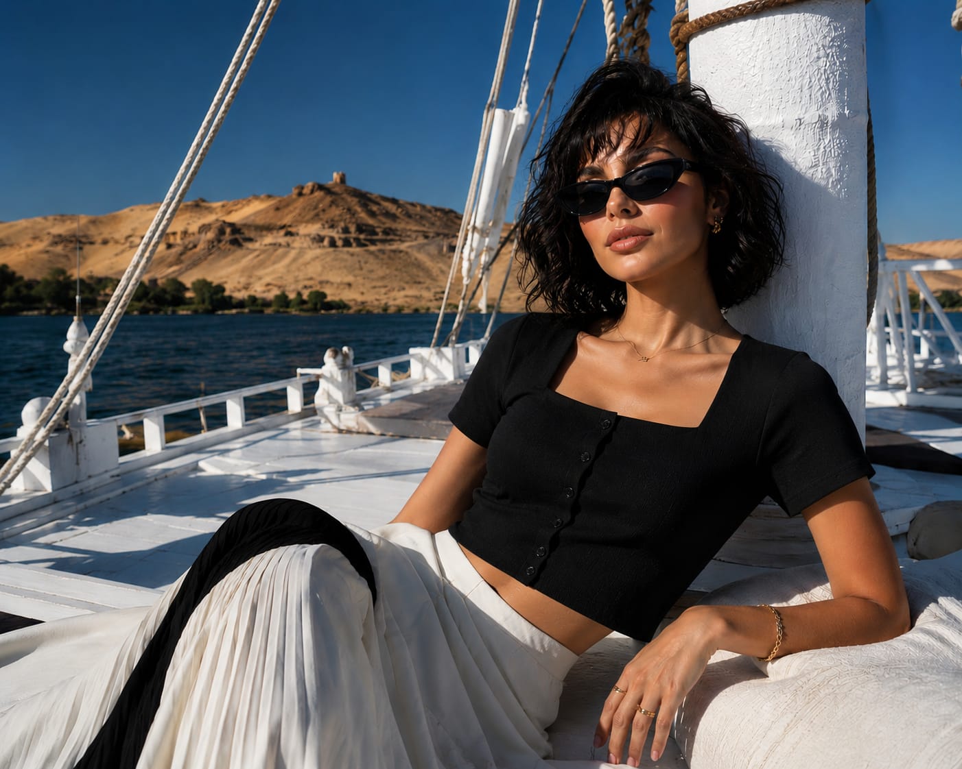 High-fashion Nile River Sailing Vessel Editorial