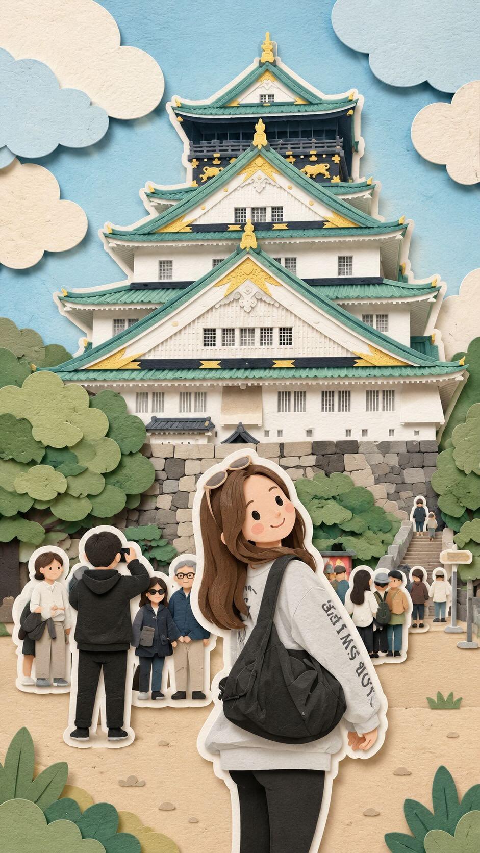 Whimsical Kawaii Travel Diorama Art