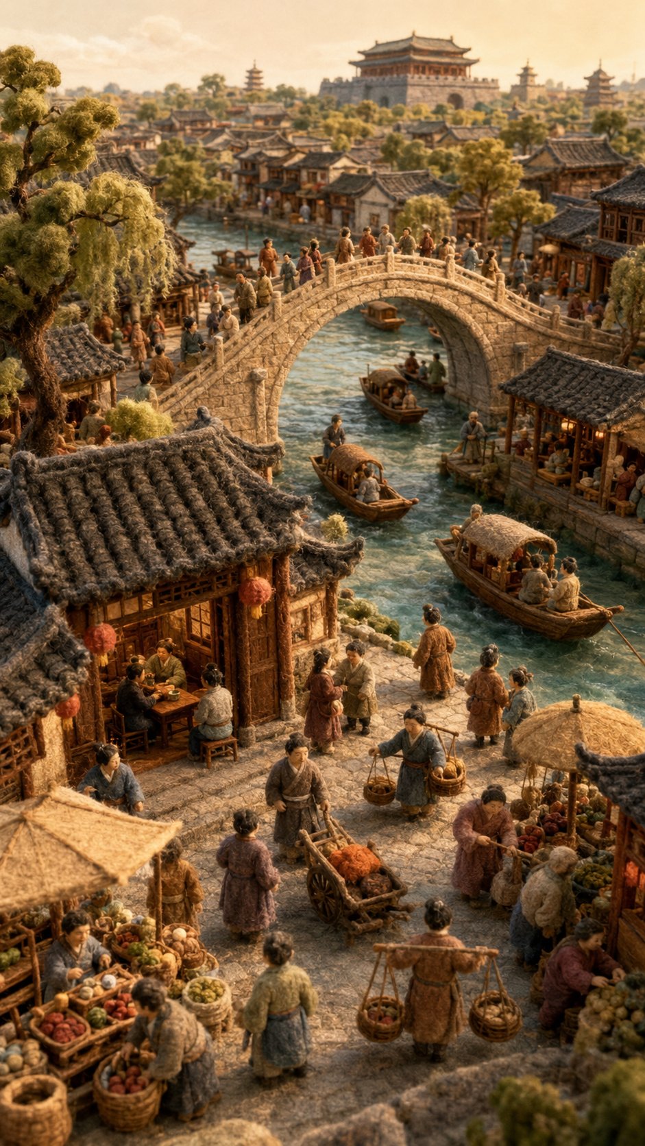 Seamless Wool Felt Miniature World Diorama
