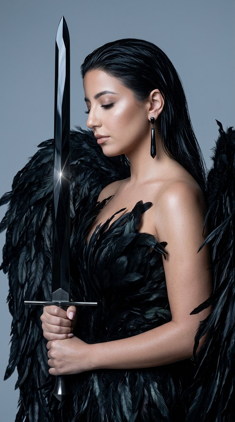 Obsidian Blade Dark Angel Portrait