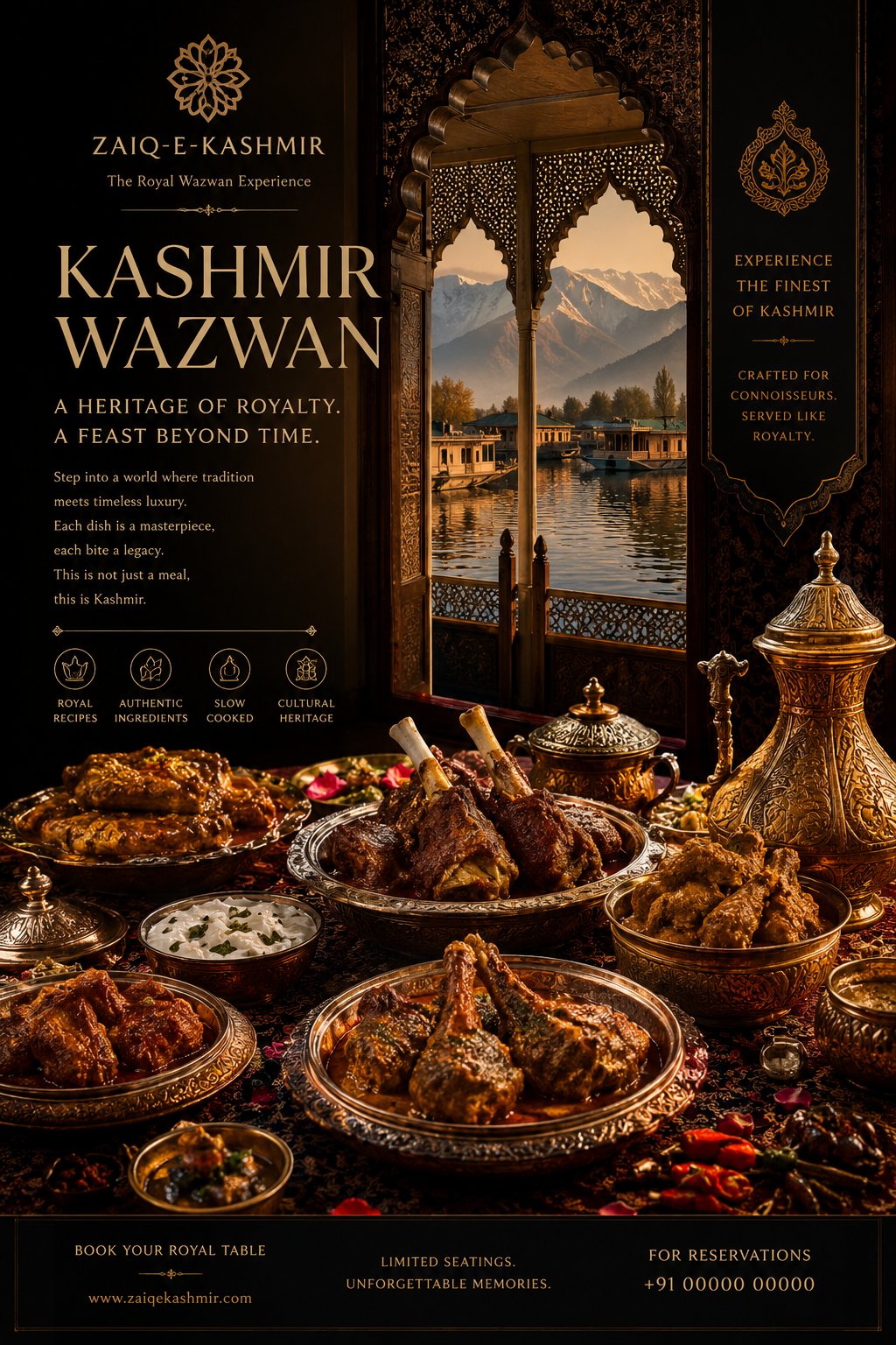 Ultra-Luxury Kashmiri Wazwan Royal Ad