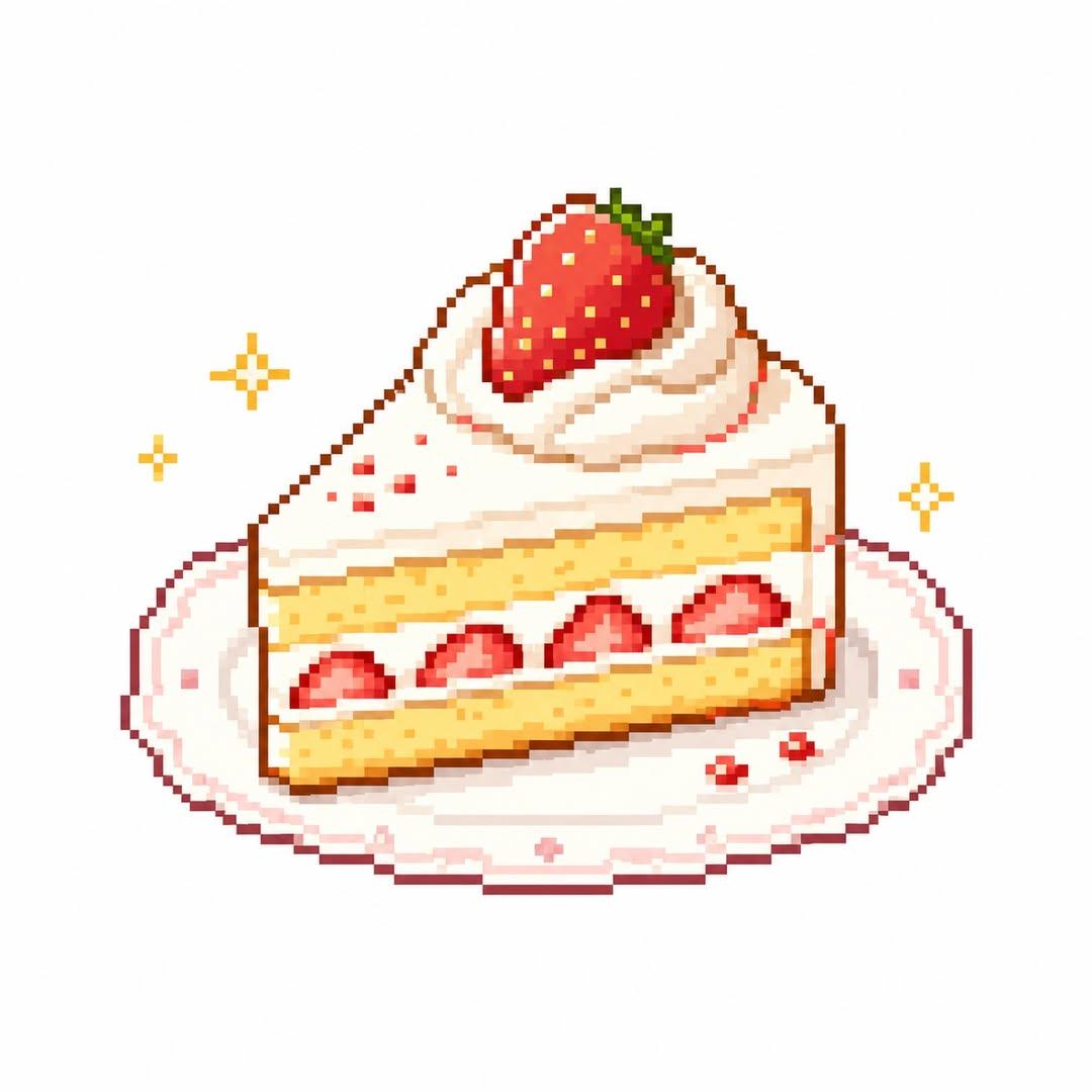 Cute Retro Pixel Food Icon Art