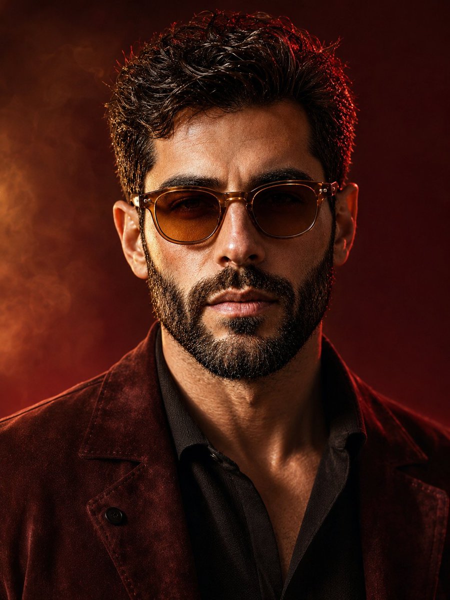 Profile / Avatar - Luxury Men's Suede Jacket Portrait