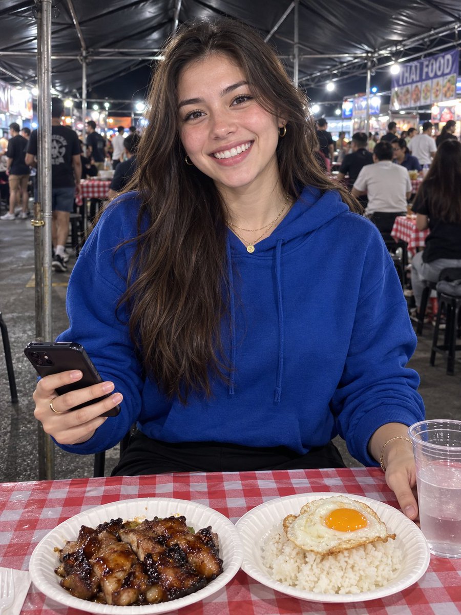 Profile / Avatar - Candid Night Market Dinner Portrait