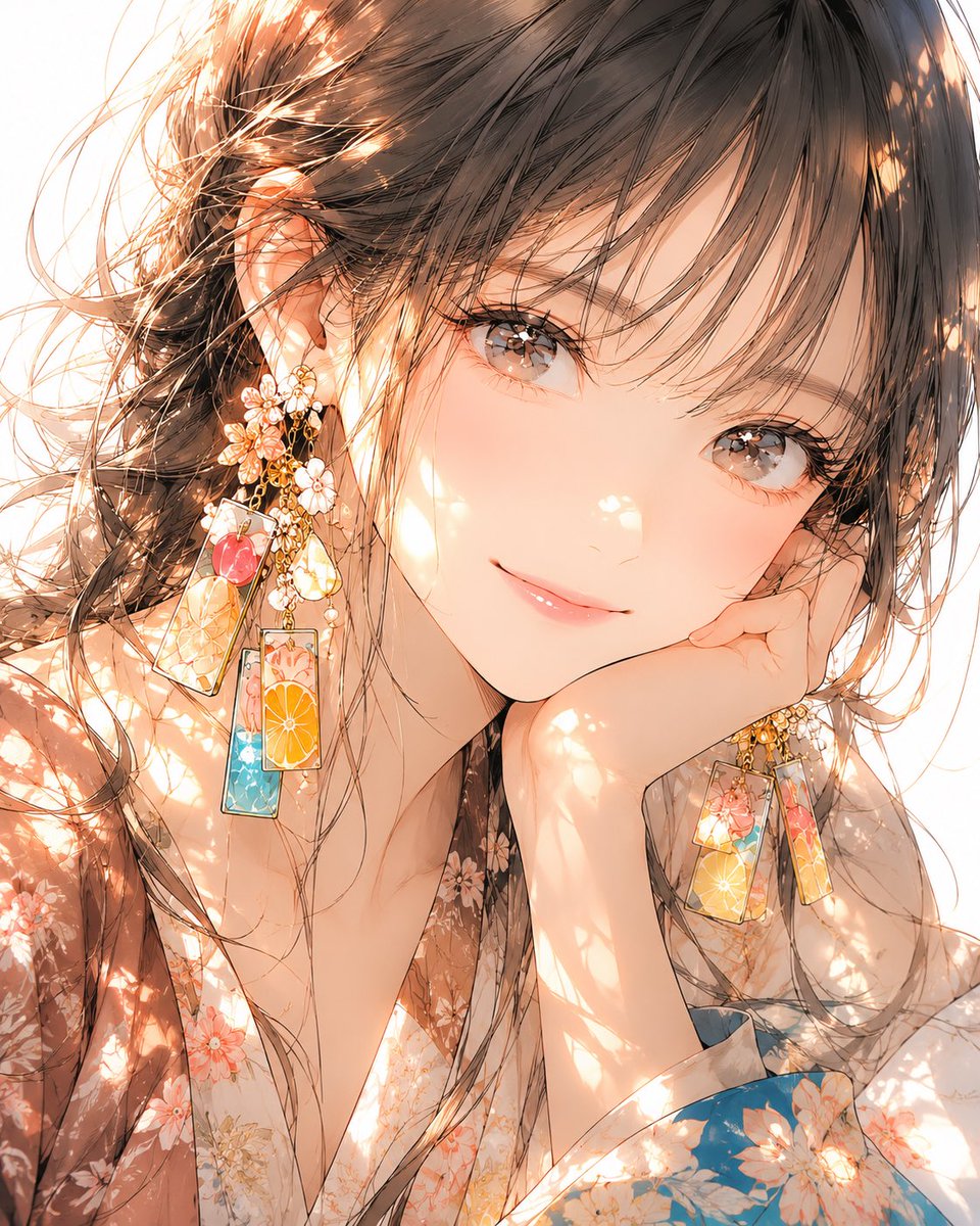 个人资料 / 头像 - 日系少女数字肖像插画