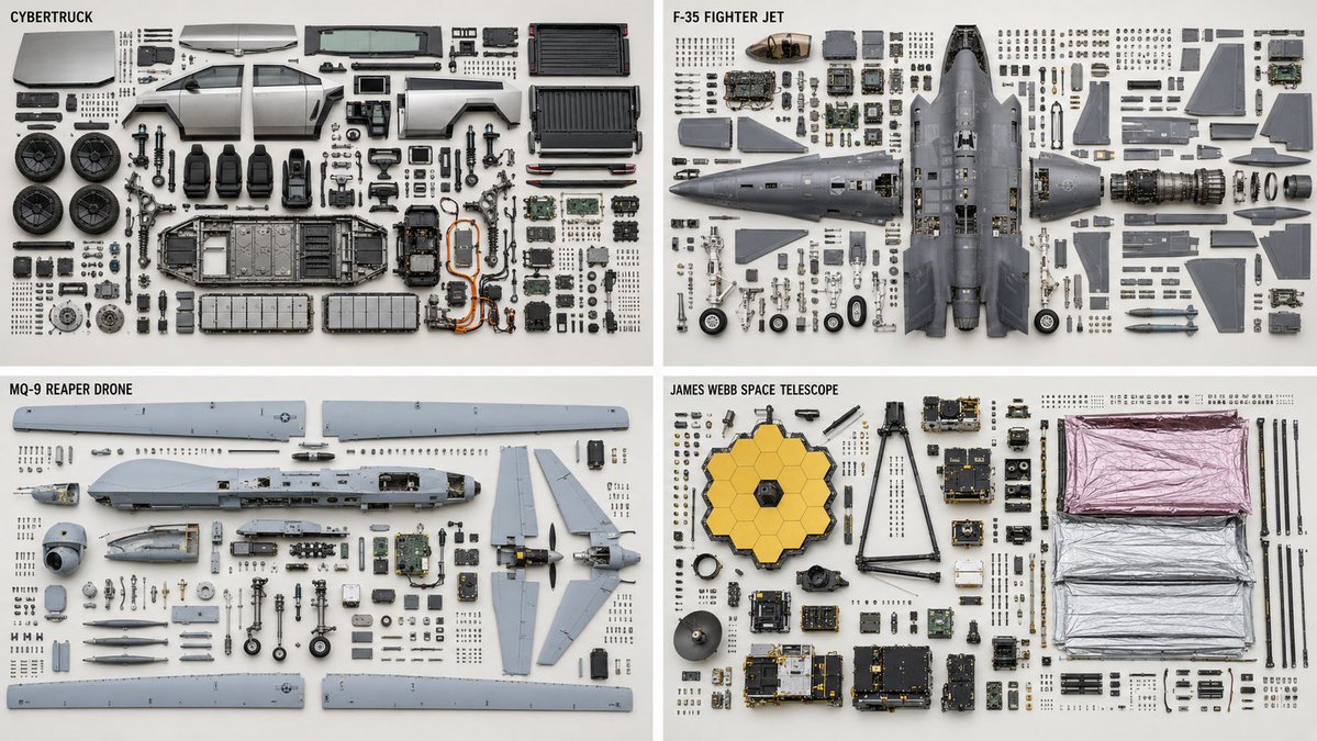 Infographic / Edu Visual - Knolling Teardown Diagram