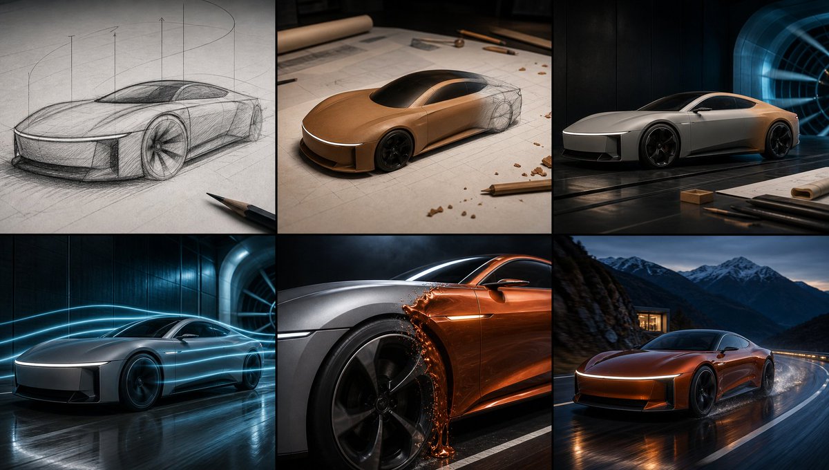 Comic / Storyboard - Automotive Commercial Storyboard Sheet