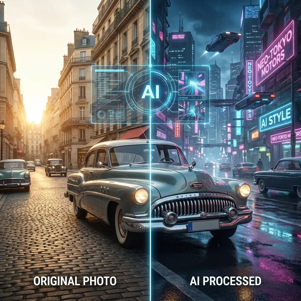 AI Image Edit Before and After Comparison